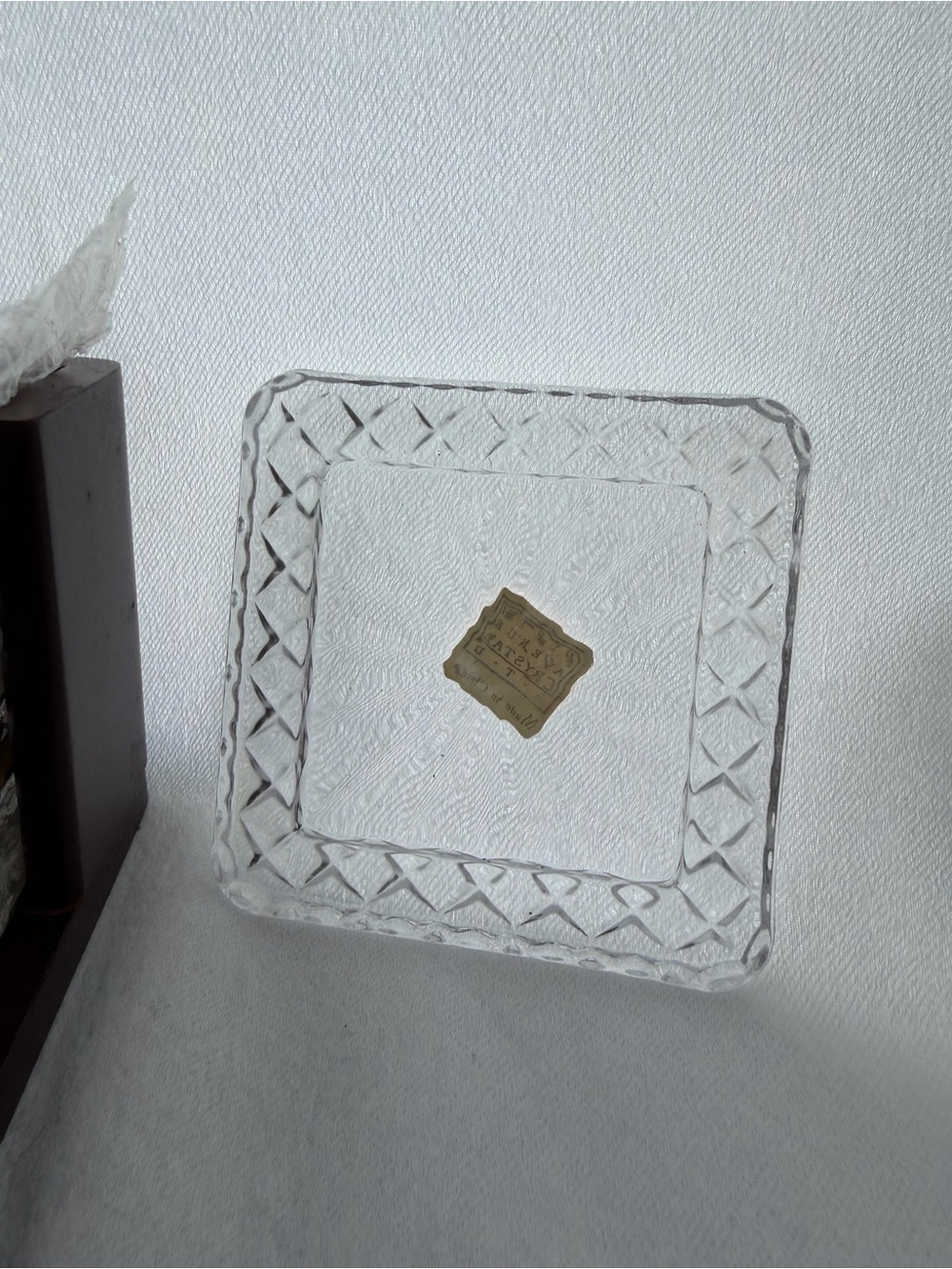Fifth Avenue Square Glass Coasters Set with Decorative Border